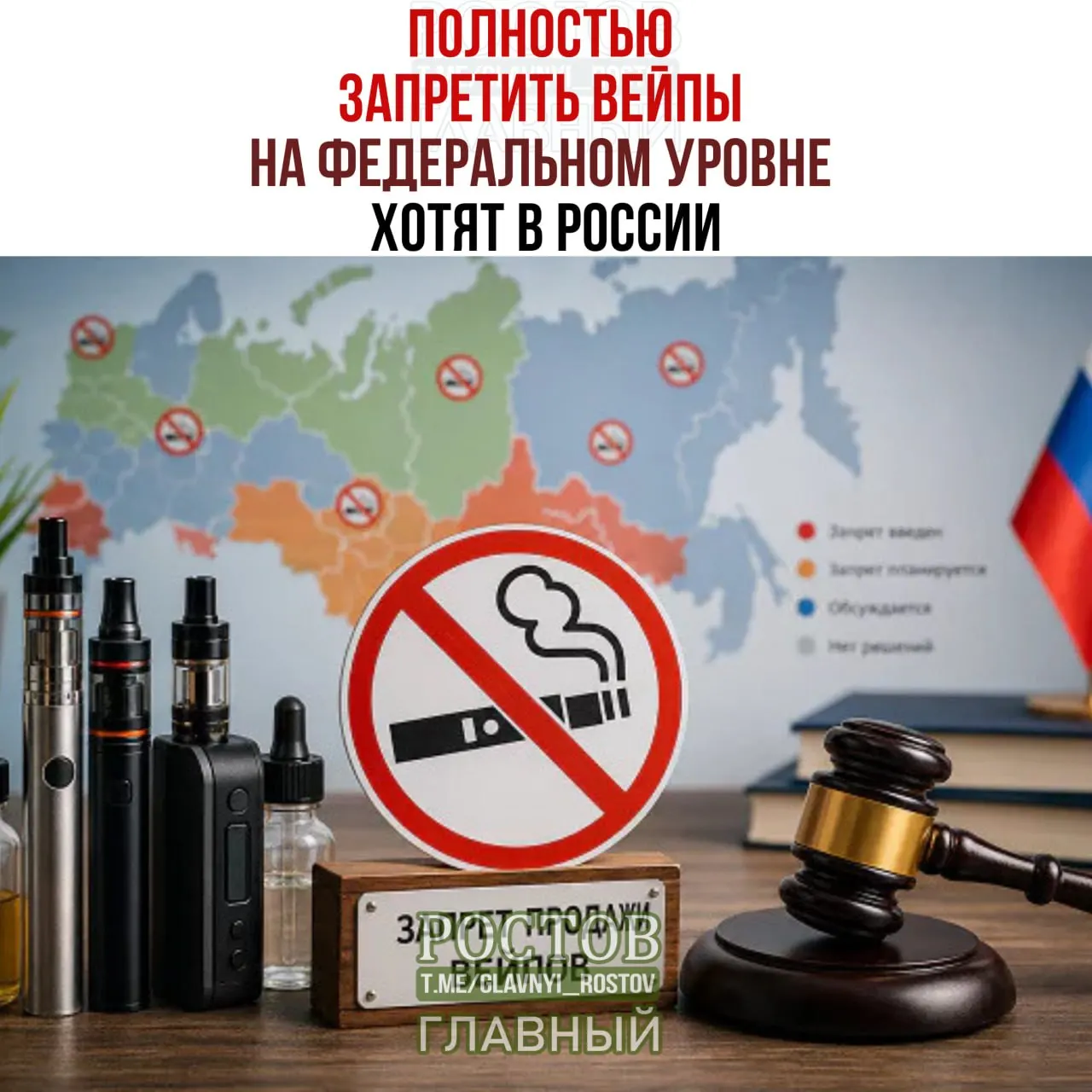 Инициатива предлагает запретить производство и продажу вейпов по всей стране; региональные ограничения возможны, но федерального запрета пока нет.